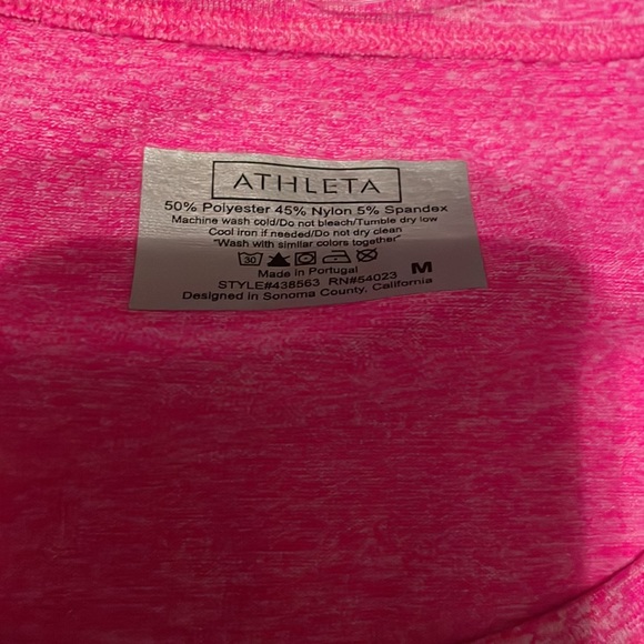 Athleta | Brilliant Magenta Heather Fastest Track Tee - Picture 5 of 5